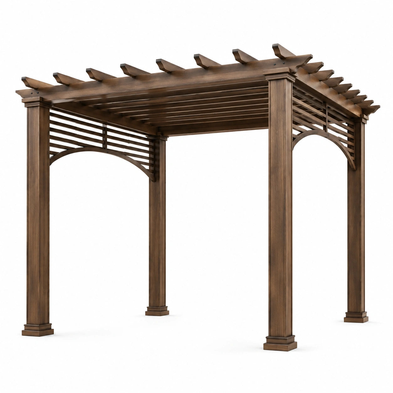 Pergola de Jardin en Bois de Cèdre Marron 300x300x230 cm