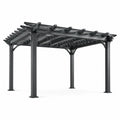 Pergola en aluminium noir pour extérieur 300x300 cm