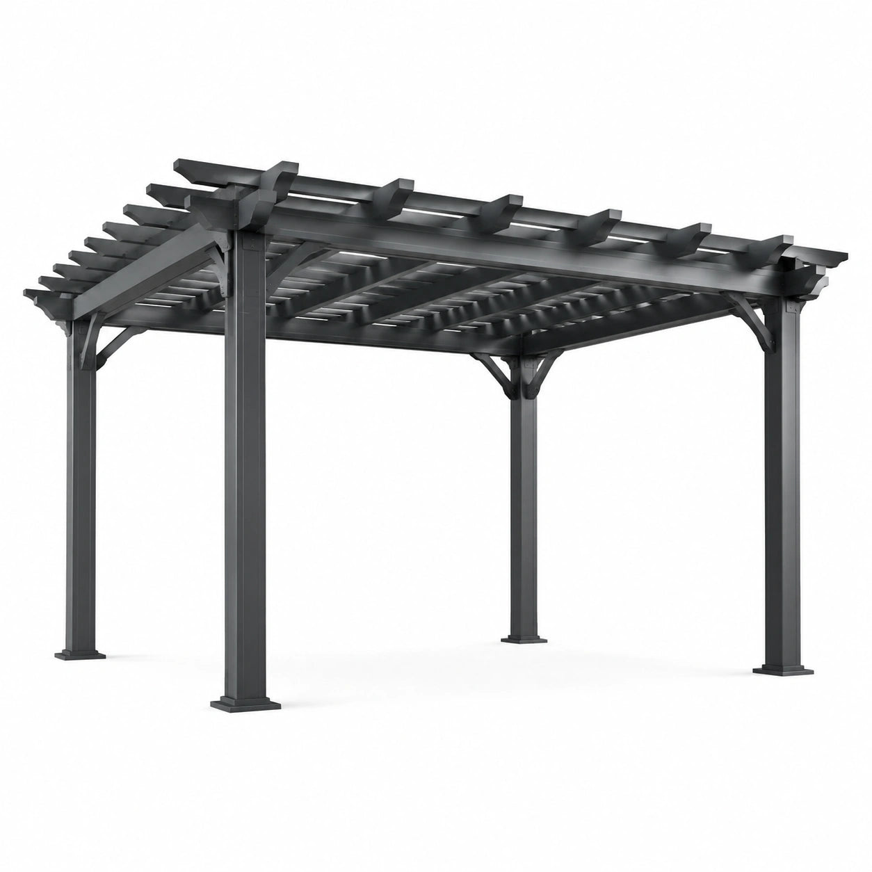 Pergola en aluminium noir pour extérieur 300x300 cm