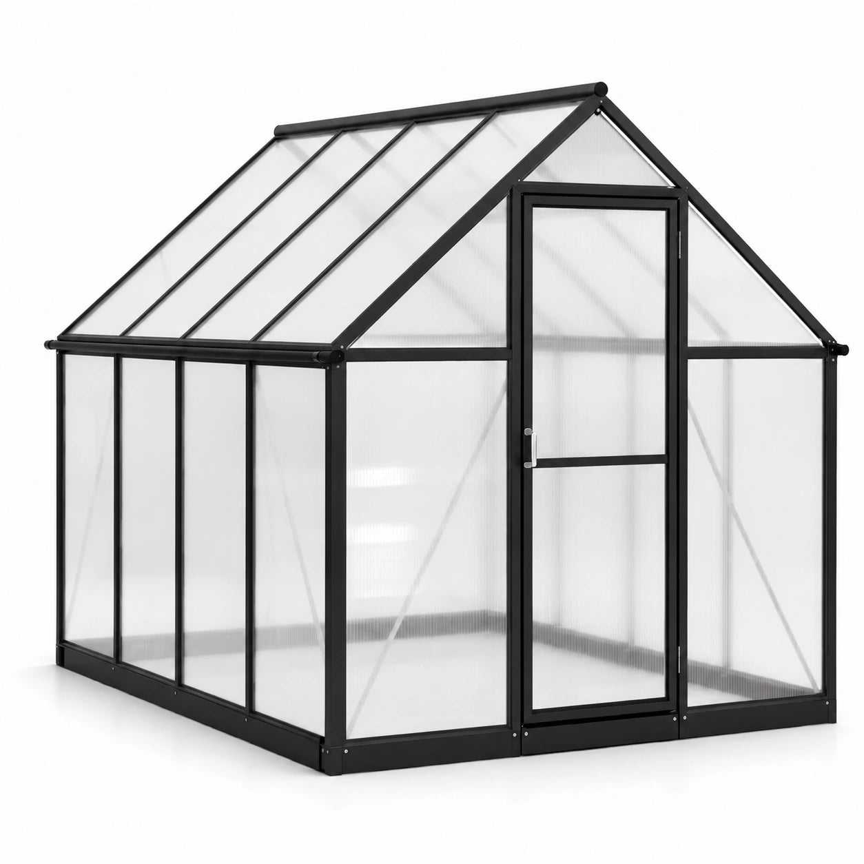 Serre de jardin en aluminium avec panneaux en polycarbonate 4 mm
