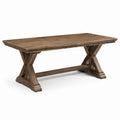 Table rectangulaire en bois d'acacia massif brun