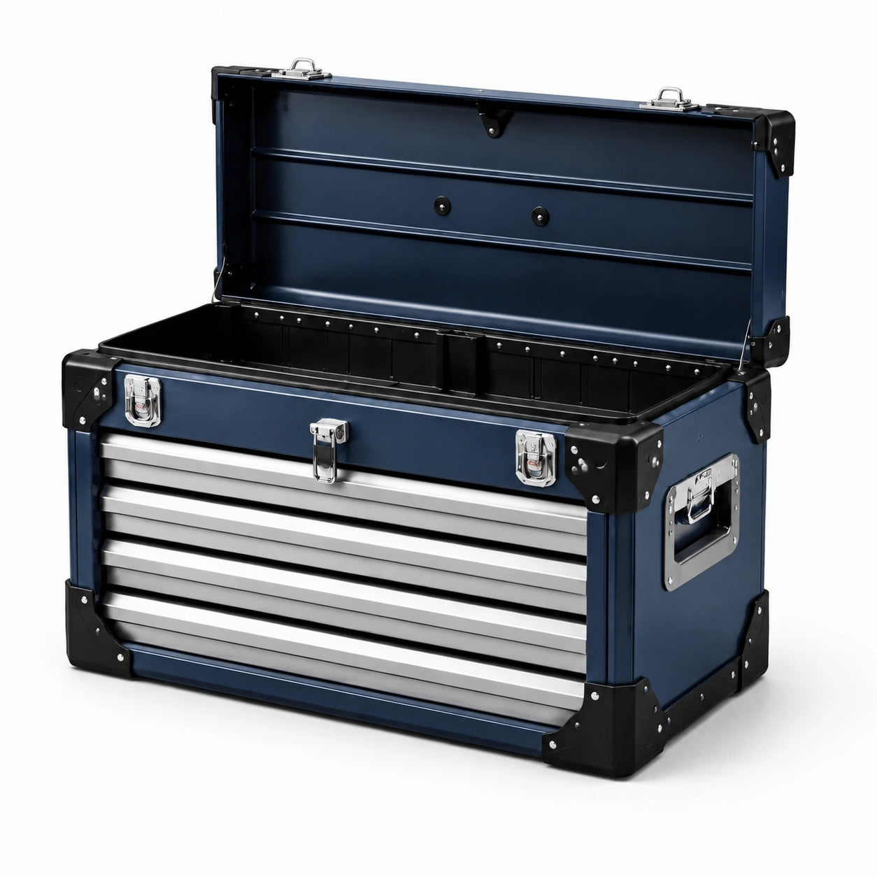 Coffre à outils en métal avec tiroirs bleu 76 cm