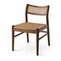 Chaise en bois avec assise et dossier en rotin